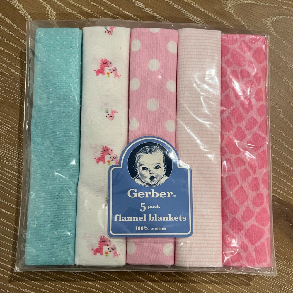 5 flannel baby blankets